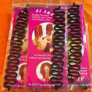 Pack of 5 French braid combs